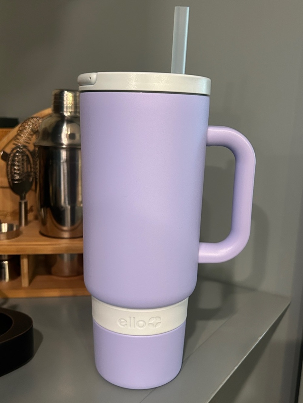 Ello Lilac 40 oz Travel Tumbler with Handle and Straw